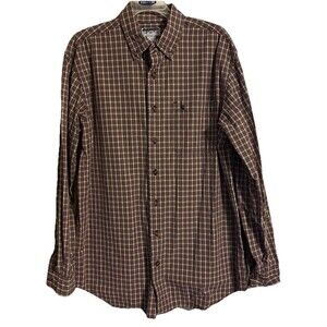 Carhartt Button Down Shirt Long Sleeve Plaid Men’s Sz Large Tall Chore